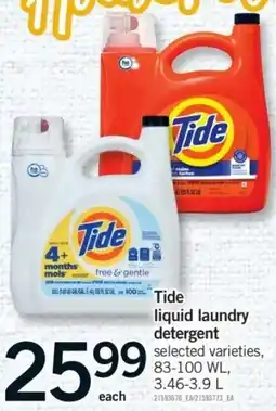 Fortinos Tide liquid laundry detergent offer