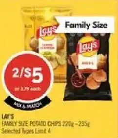 Shoppers Drug Mart Lay's family size potato chips offer