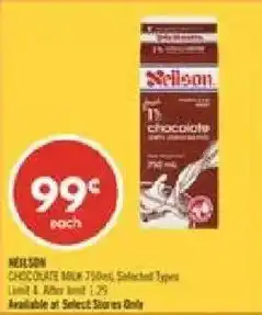 Shoppers Drug Mart Nelson chocolate milk offer