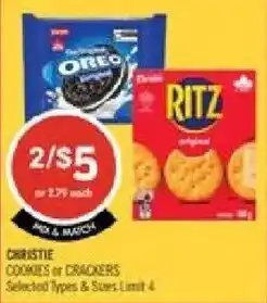 Shoppers Drug Mart Christie cookies or crackers offer