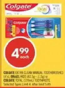 Shoppers Drug Mart Colgate extra clean manual toothbrushes offer