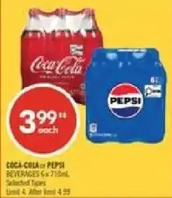 Shoppers Drug Mart Coca-Cola or Pepsi beverages offer