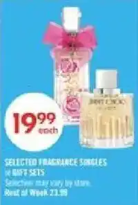 Shoppers Drug Mart Selected fragrance singles or gift sets offer