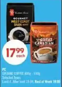 Shoppers Drug Mart PC ground coffee offer