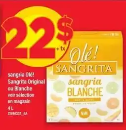 Maxi Olé! sangria blanche offer