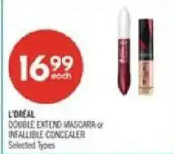 Shoppers Drug Mart L'Oréal double extend mascara or infallible concealer offer