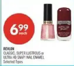 Shoppers Drug Mart Revlon classic super lustrous or ultra hd snap! nail enamel offer