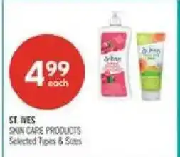 Shoppers Drug Mart St. Ives skin care products offer