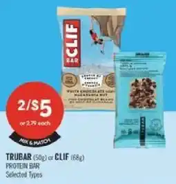 Shoppers Drug Mart Trubar or Clif protein bar offer