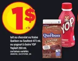 Maxi Yoplait chocolate or strawberry yogurt or Quebec or Sealtest chocolate milk 473 mL offer