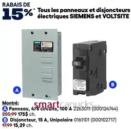 RONA Siemens electrical panels and circuit breakers offer
