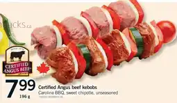 Fortinos Certified Angus beef kebobs offer