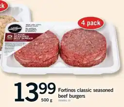 Fortinos Fortinos classic seasoned beef burgers offer