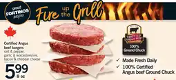 Fortinos Fortinos certified angus beef burgers offer