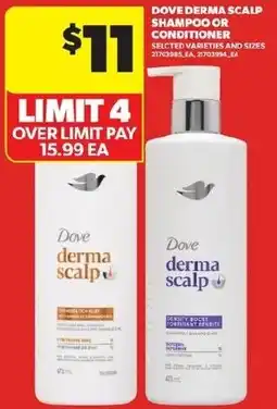 Real Canadian Superstore Dove derma scalp shampoo or conditioner offer