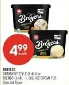 Shoppers Drug Mart Breyers creamery style ice cream tub offer
