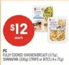 Shoppers Drug Mart PC fully cooked chicken breast offer