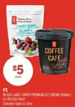 Shoppers Drug Mart PC black label super premium ice cream offer