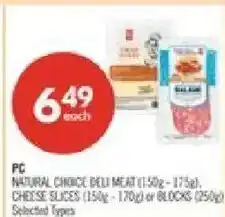 Shoppers Drug Mart PC natural choice deli meat offer