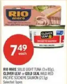 Shoppers Drug Mart Rio mare solid light tuna offer