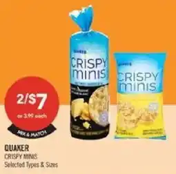Shoppers Drug Mart Quaker crispy mins offer