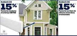 RONA Metrie exterior mouldings offer