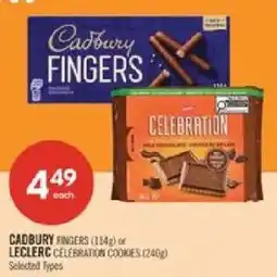 Shoppers Drug Mart Cadbury fingers or leclerc celebration cookies offer