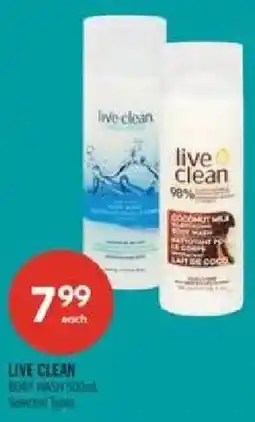 Shoppers Drug Mart Live Clean body wash offer