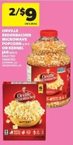 Real Canadian Superstore Orville Redenbacher microwave popcorn 6/8's or kernel jar offer