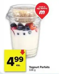 Metro Yogourt Parfaits offer
