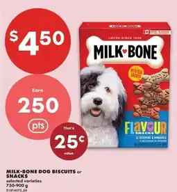 No Frills Milk-bone dog biscuits or snacks offer