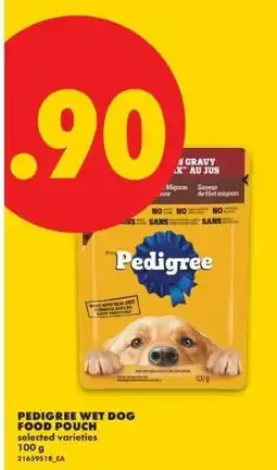 No Frills Pedigree wet dog food pouch offer