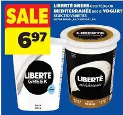 Real Canadian Superstore Liberte greek yogurt offer