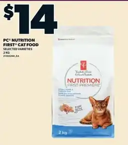 Zehrs Markets PC Nutrition First-Première cat food offer