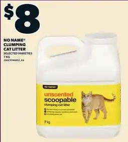 Zehrs Markets No Name clumping cat litter offer