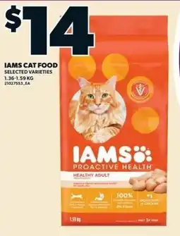 Zehrs Markets Iams cat food selected varieties offer