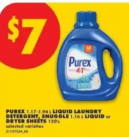 No Frills Purux detergent snuggle offer