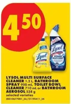 No Frills Lysol multi surface cleaner offer