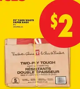 No Frills PC yard waste paper bags offer