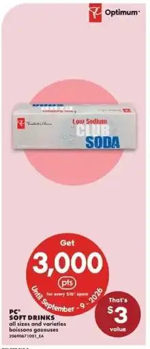 No Frills PC soft drinks offer