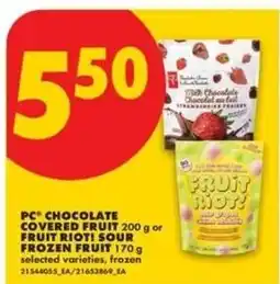 No Frills pc chocolate covered fruit offer
