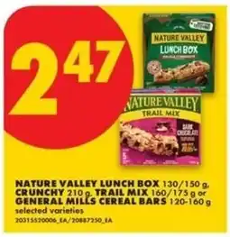 No Frills Nature Valley lunch box crunchy trail mix general mills cereal bars offer