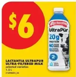 No Frills Lactantia ultrapur ultra-filtered milk offer