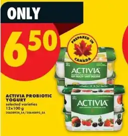 No Frills Activia probiotic yogurt offer