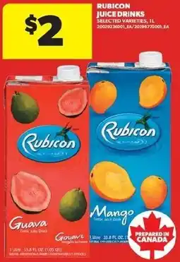 Real Canadian Superstore Rubicon juicedrinks offer
