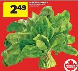 Real Canadian Superstore Bunched Spinach offer