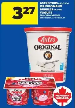 Real Canadian Superstore Astro original yogurt offer
