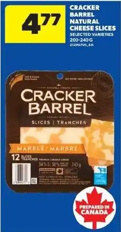 Real Canadian Superstore Cracker Barrel natural cheese slices offer