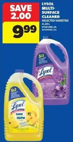 Real Canadian Superstore Lysol multi-surface cleaner offer
