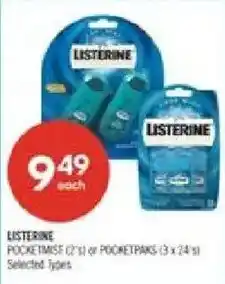 Shoppers Drug Mart Listerine pocketmists or pocketpaks offer